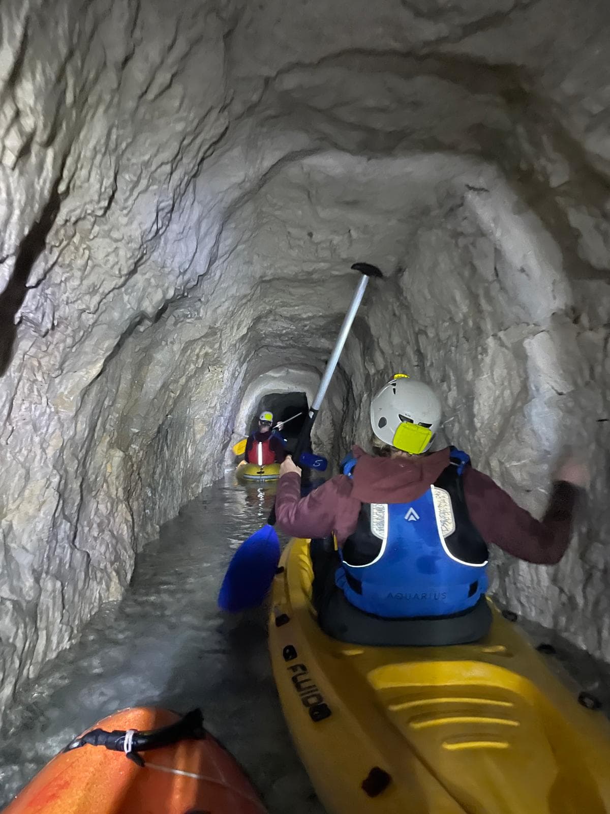 Underground kayaking in the Koroška region of Slovenia